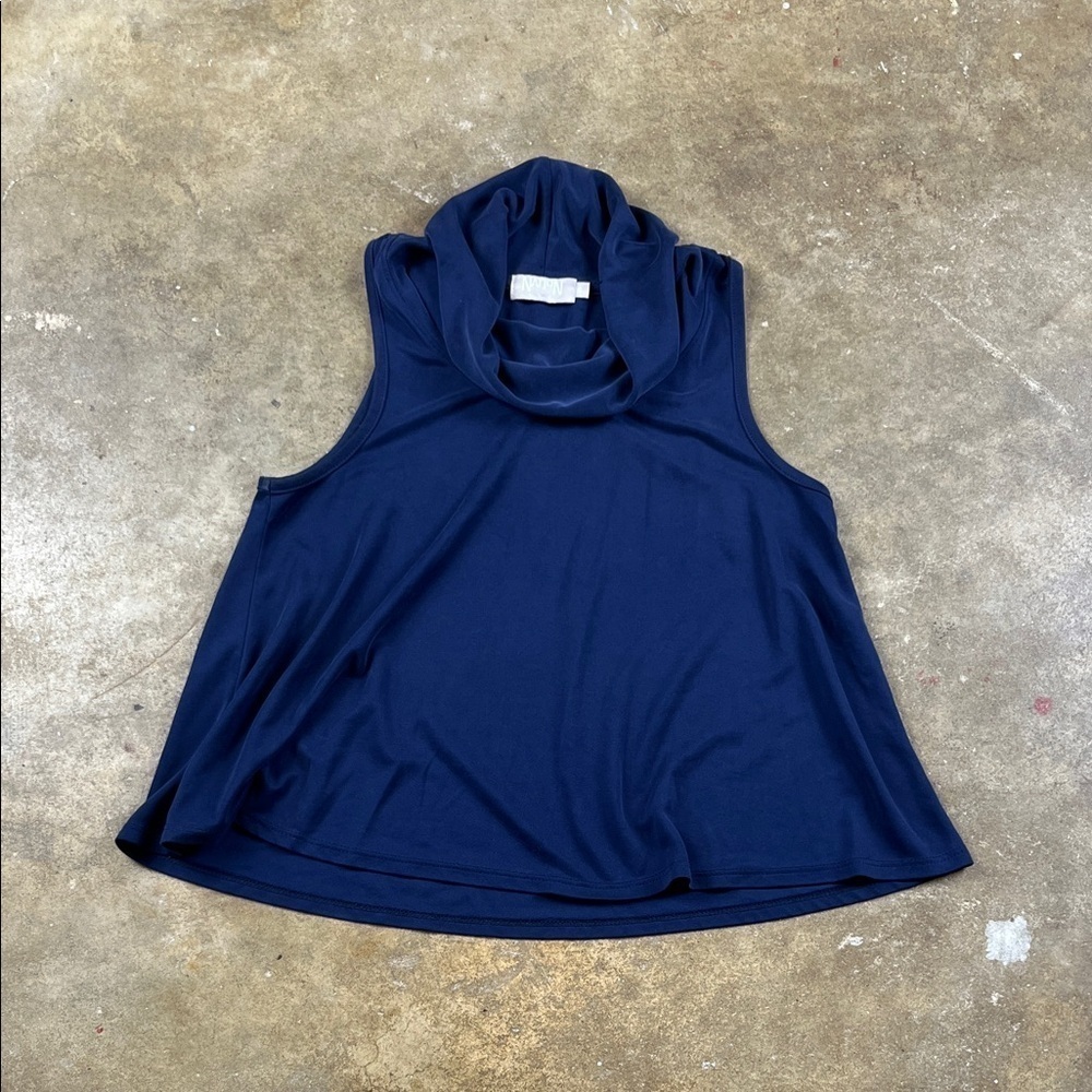 Anthropologie Nation Navy Sleeveless Cowl Neck Top
Size: Small